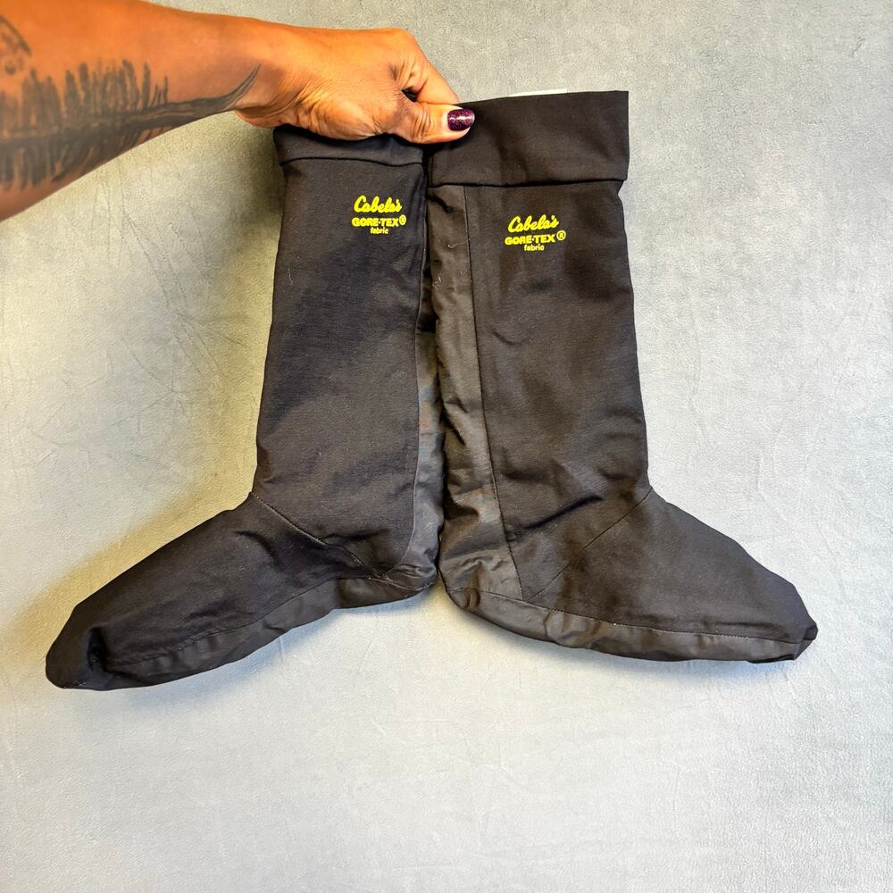Vintage Cabela’s Gore-Tex Boot Liners Size 7 Black Waterproof Hunting USA
